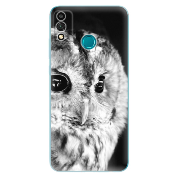 Odolné silikónové puzdro iSaprio - BW Owl - Honor 9X Lite
