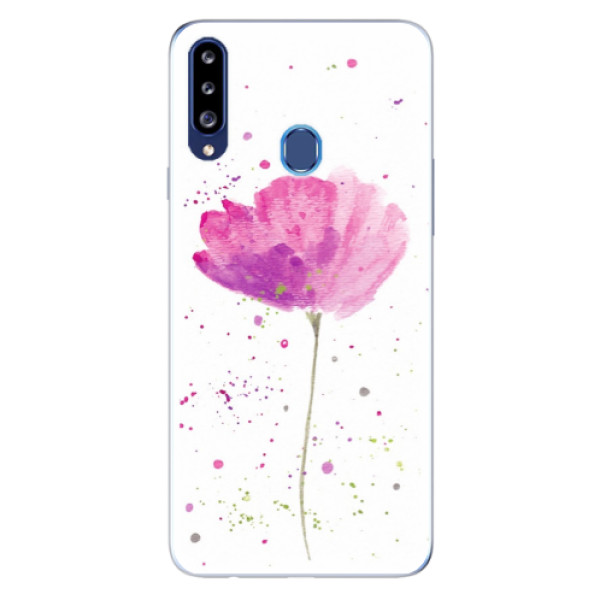 Odolné silikónové puzdro iSaprio - Poppies - Samsung Galaxy A20s