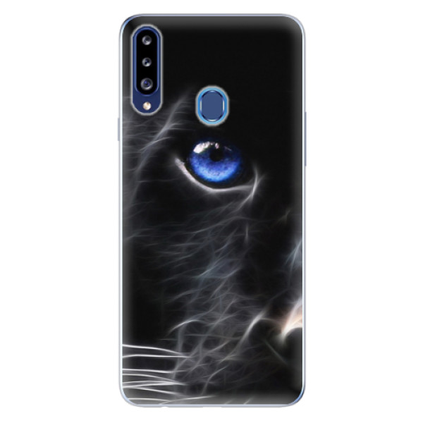 Odolné silikónové puzdro iSaprio - Black Puma - Samsung Galaxy A20s