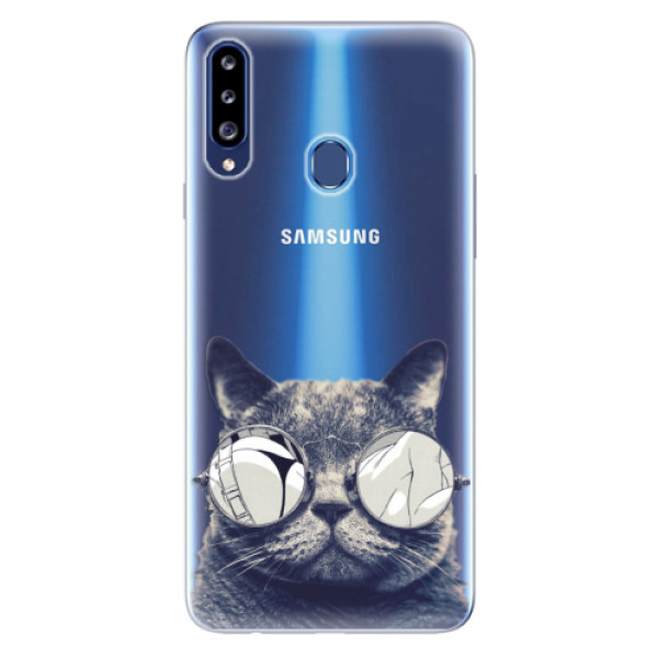 Odolné silikónové puzdro iSaprio - Crazy Cat 01 - Samsung Galaxy A20s
