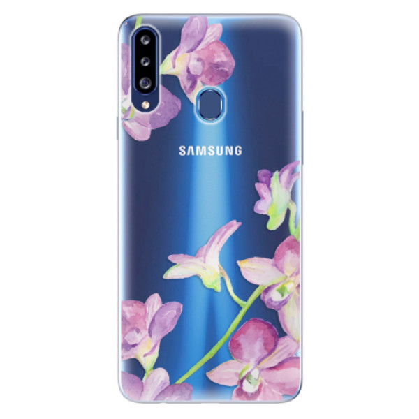 Odolné silikónové puzdro iSaprio - Purple Orchid - Samsung Galaxy A20s