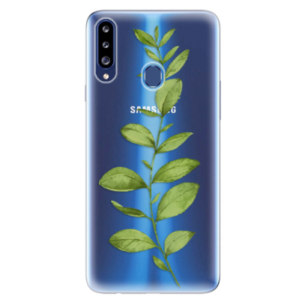 Odolné silikónové puzdro iSaprio - Green Plant 01 - Samsung Galaxy A20s