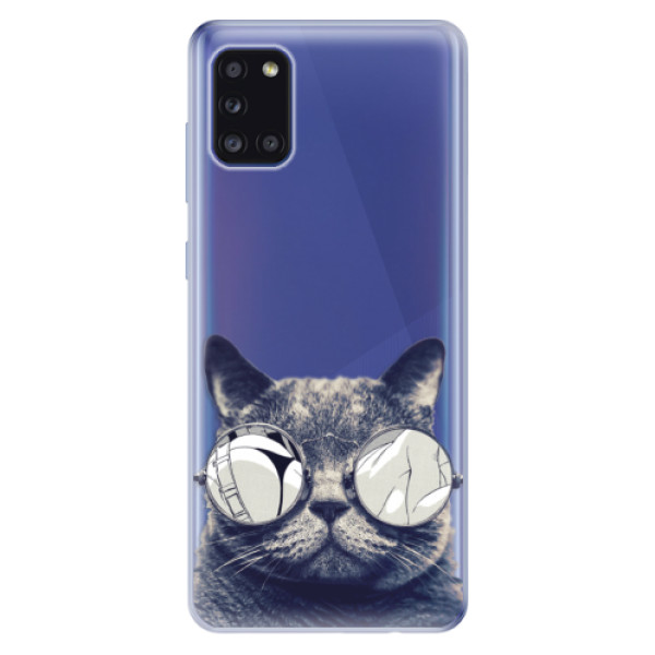 Odolné silikónové puzdro iSaprio - Crazy Cat 01 - Samsung Galaxy A31