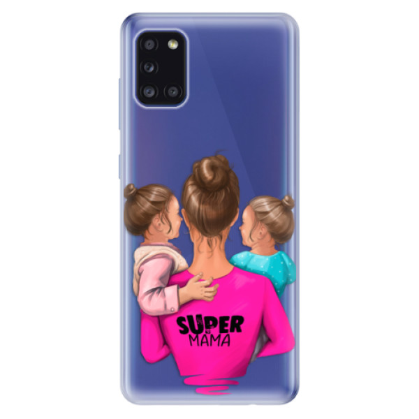Odolné silikónové puzdro iSaprio - Super Mama - Two Girls - Samsung Galaxy A31