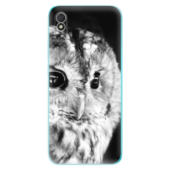 Odolné silikónové puzdro iSaprio - BW Owl - Xiaomi Redmi 9A