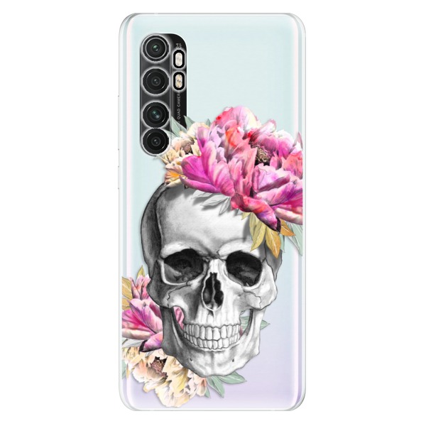 Odolné silikónové puzdro iSaprio - Pretty Skull - Xiaomi Mi Note 10 Lite