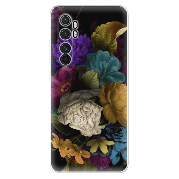 Odolné silikónové puzdro iSaprio - Dark Flowers - Xiaomi Mi Note 10 Lite