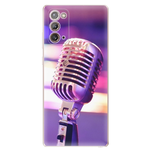 Odolné silikónové puzdro iSaprio - Vintage Microphone - Samsung Galaxy Note 20