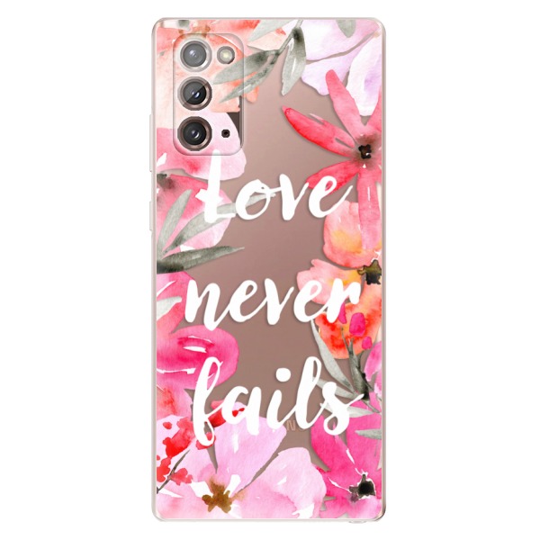 Odolné silikónové puzdro iSaprio - Love Never Fails - Samsung Galaxy Note 20