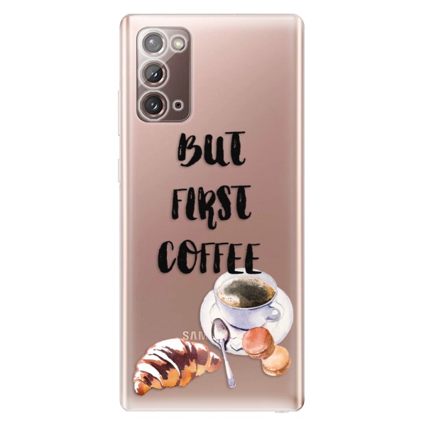 Odolné silikónové puzdro iSaprio - First Coffee - Samsung Galaxy Note 20