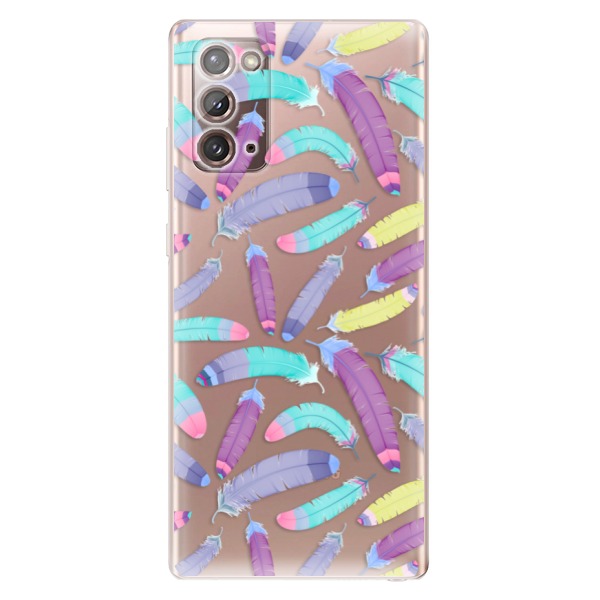 Odolné silikónové puzdro iSaprio - Feather Pattern 01 - Samsung Galaxy Note 20