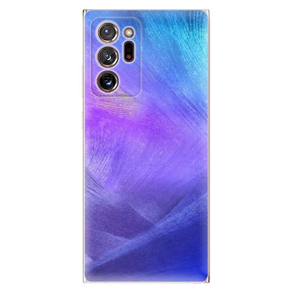 Odolné silikónové puzdro iSaprio - Purple Feathers - Samsung Galaxy Note 20 Ultra
