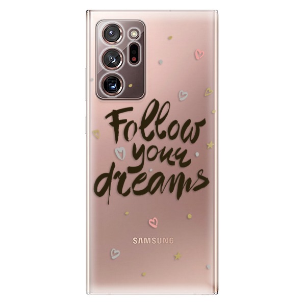 Odolné silikónové puzdro iSaprio - Follow Your Dreams - black - Samsung Galaxy Note 20 Ultra