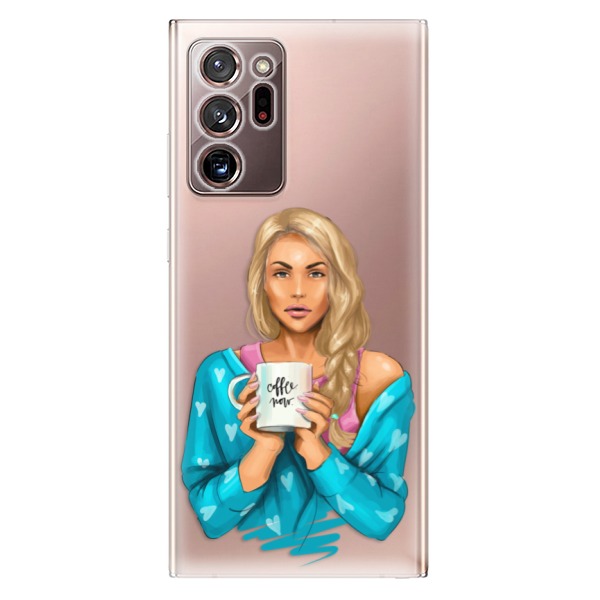 Odolné silikónové puzdro iSaprio - Coffe Now - Blond - Samsung Galaxy Note 20 Ultra