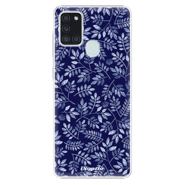 Plastové puzdro iSaprio - Blue Leaves 05 - Samsung Galaxy A21s