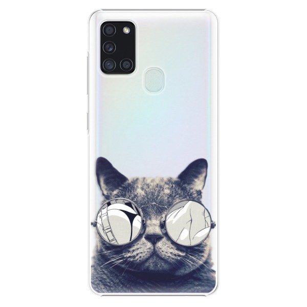 Plastové puzdro iSaprio - Crazy Cat 01 - Samsung Galaxy A21s