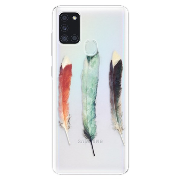 Plastové puzdro iSaprio - Three Feathers - Samsung Galaxy A21s