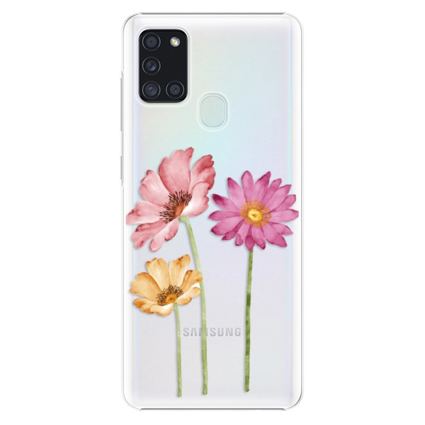 Plastové puzdro iSaprio - Three Flowers - Samsung Galaxy A21s