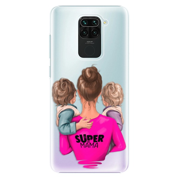 Plastové puzdro iSaprio - Super Mama - Two Boys - Xiaomi Redmi Note 9