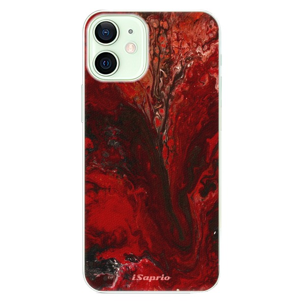 Plastové puzdro iSaprio - RedMarble 17 - iPhone 12 mini