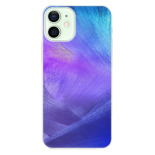 Plastové puzdro iSaprio - Purple Feathers - iPhone 12 mini