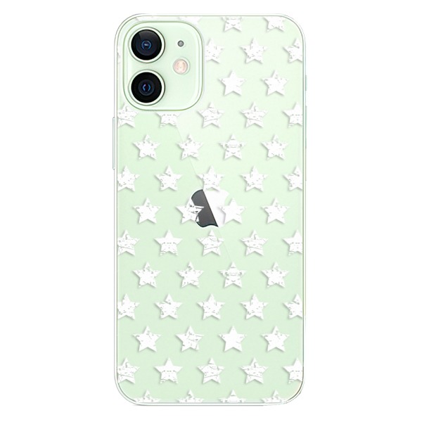Plastové puzdro iSaprio - Stars Pattern - white - iPhone 12 mini