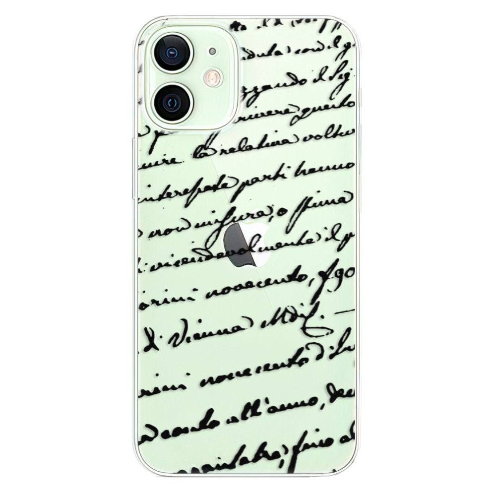 Plastové puzdro iSaprio - Handwriting 01 - black - iPhone 12