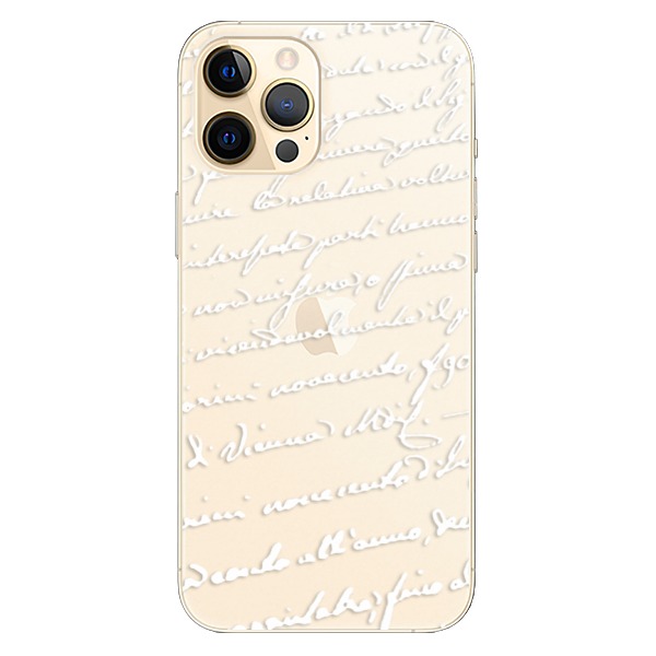 Plastové puzdro iSaprio - Handwriting 01 - white - iPhone 12 Pro