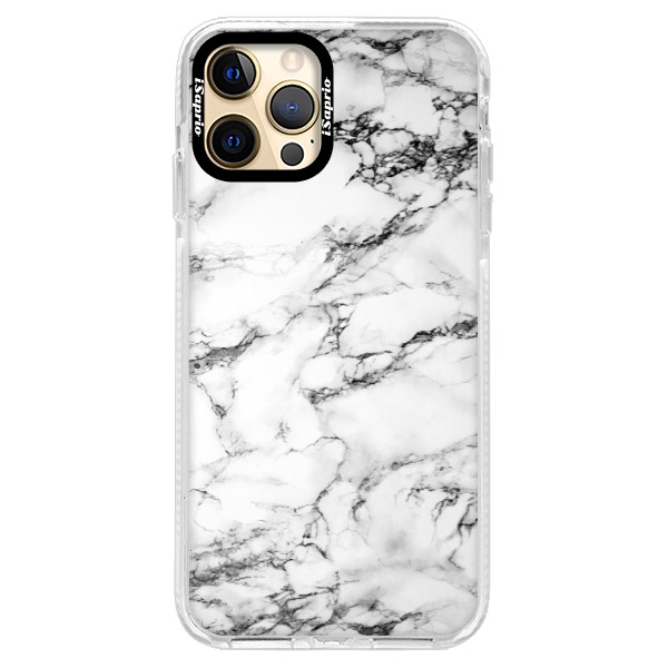 Silikónové puzdro Bumper iSaprio - White Marble 01 - iPhone 12 Pro Max