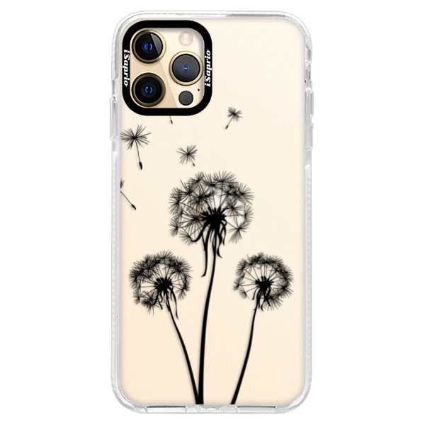 Silikónové puzdro Bumper iSaprio - Three Dandelions - black - iPhone 12 Pro Max