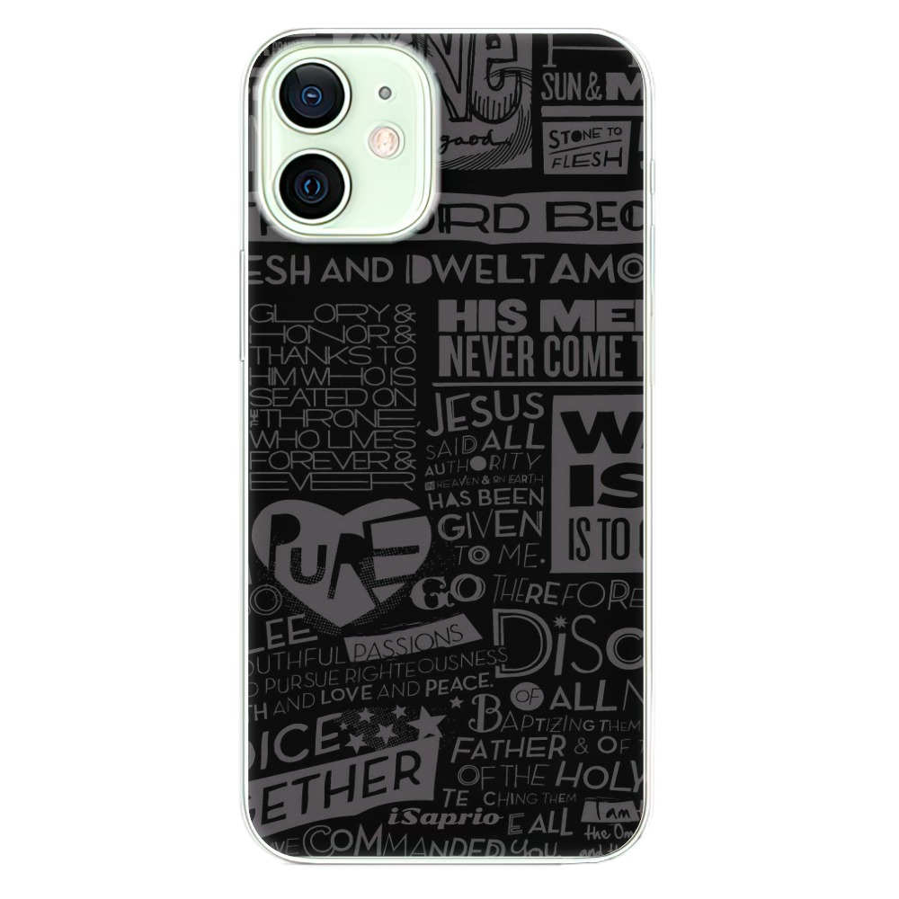 Odolné silikónové puzdro iSaprio - Text 01 - iPhone 12 mini