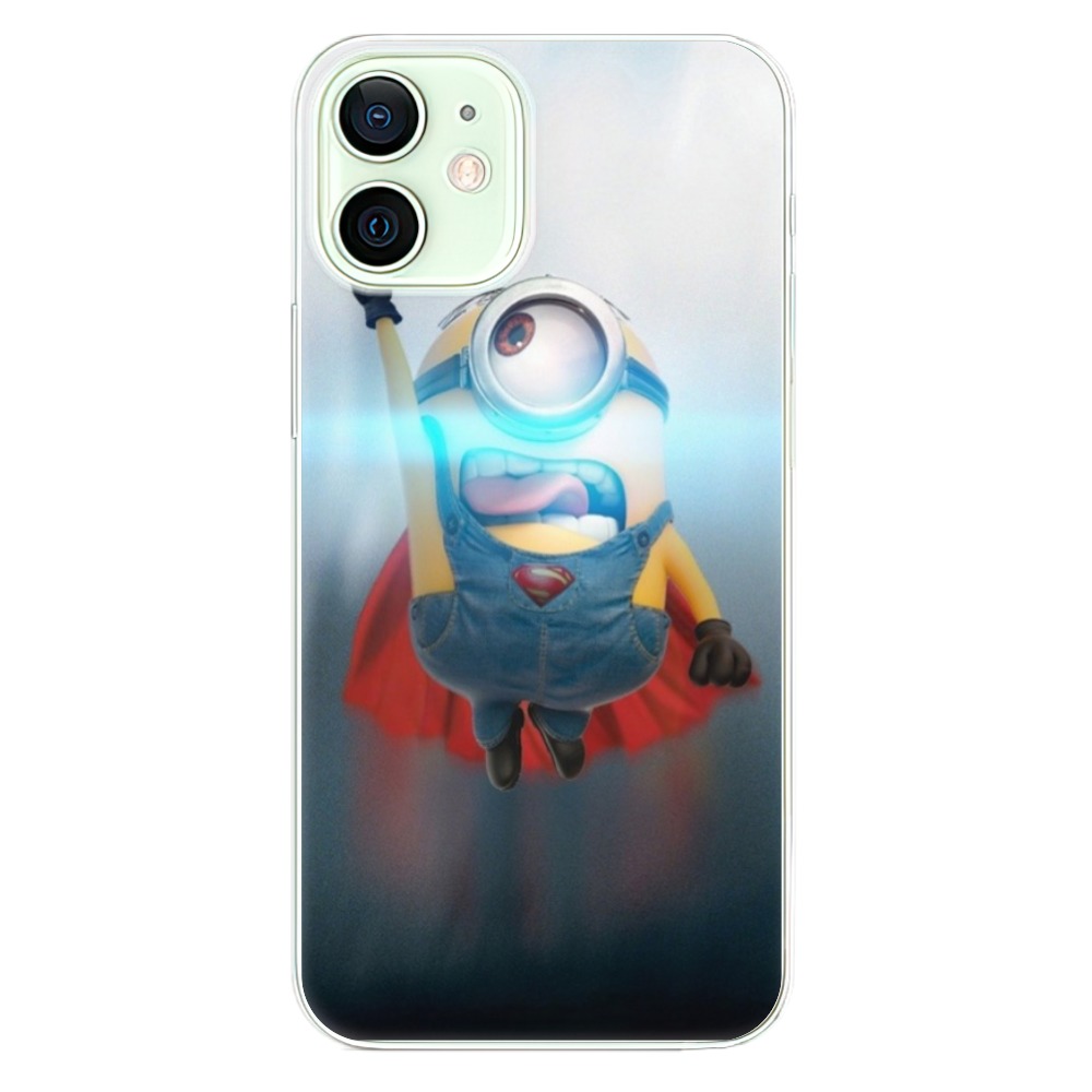 Odolné silikónové puzdro iSaprio - Mimons Superman 02 - iPhone 12 mini