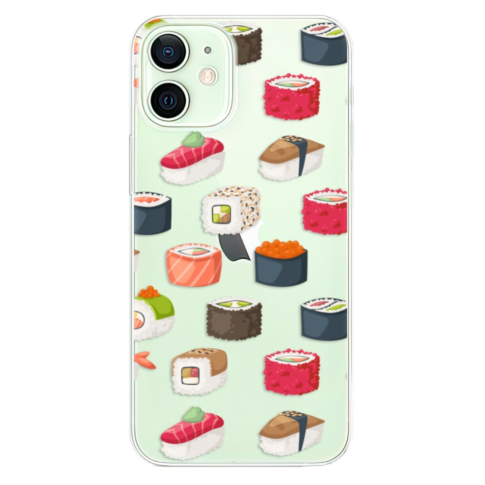Odolné silikónové puzdro iSaprio - Sushi Pattern - iPhone 12 mini