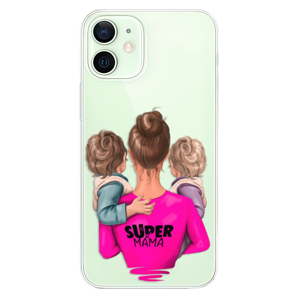 Odolné silikónové puzdro iSaprio - Super Mama - Two Boys - iPhone 12 mini