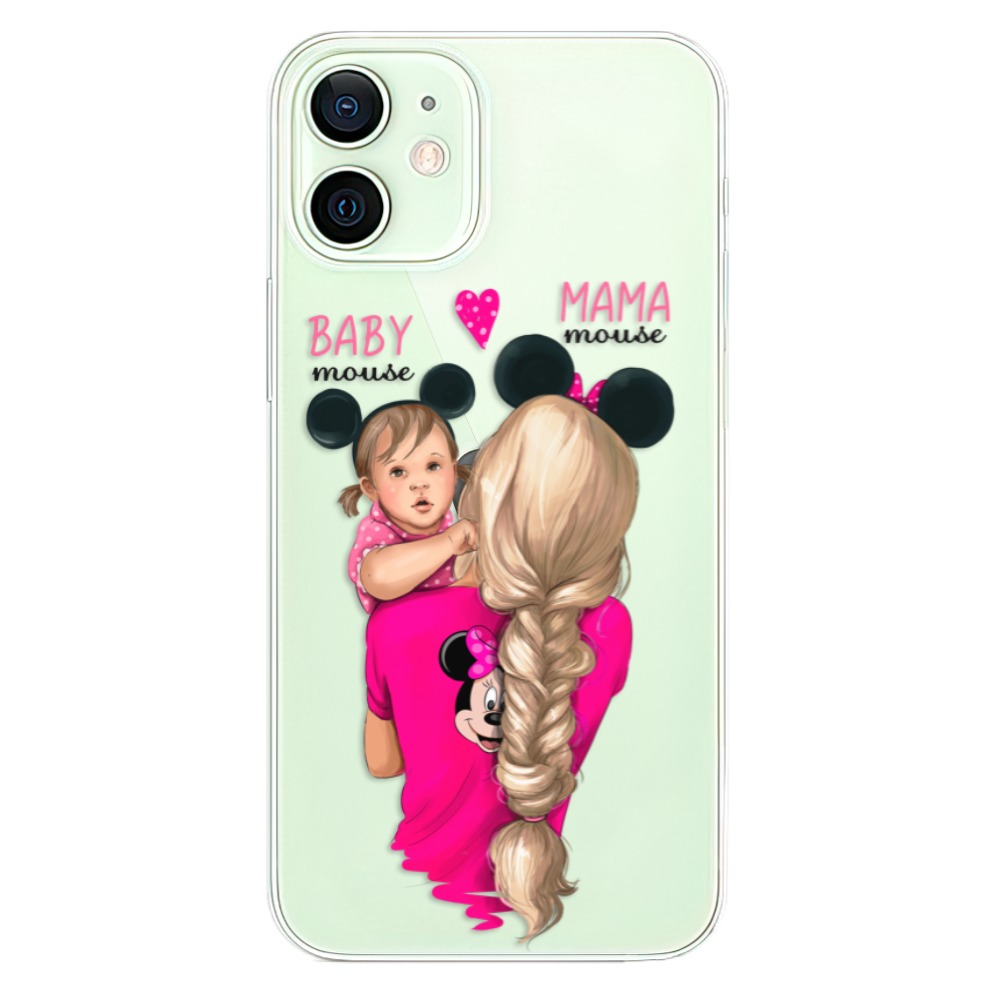 Odolné silikónové puzdro iSaprio - Mama Mouse Blond and Girl - iPhone 12 mini