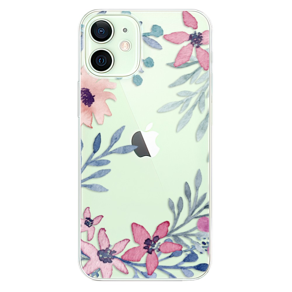 Odolné silikónové puzdro iSaprio - Leaves and Flowers - iPhone 12 mini