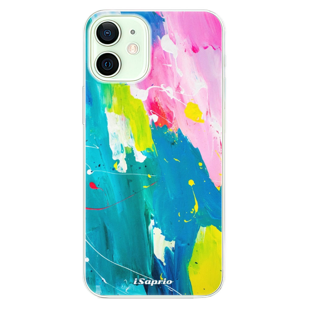 Odolné silikónové puzdro iSaprio - Abstract Paint 04 - iPhone 12 mini