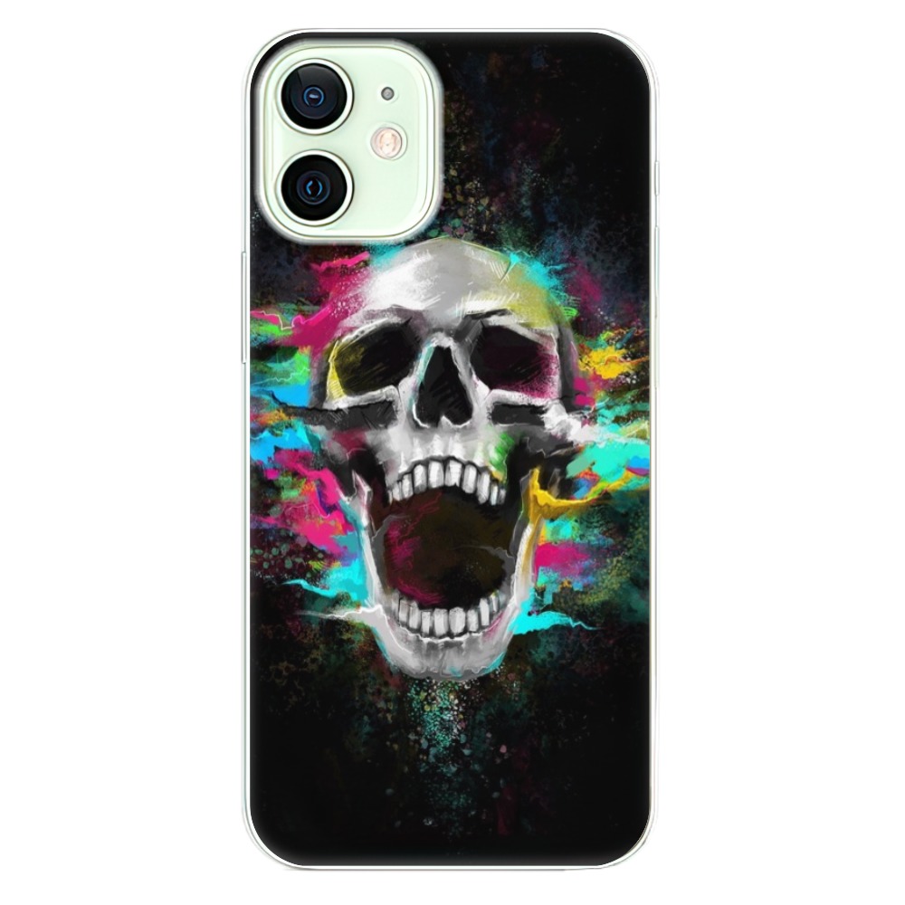 Odolné silikónové puzdro iSaprio - Skull in Colors - iPhone 12