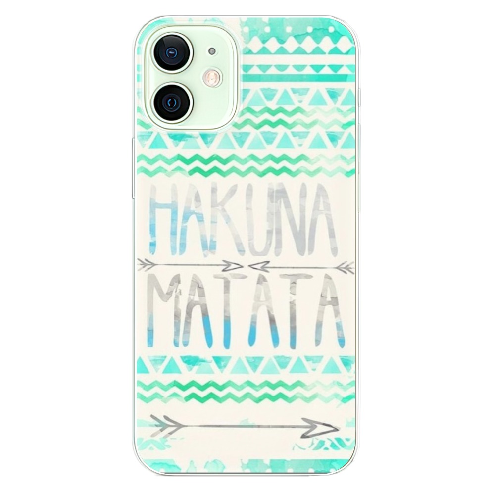 Odolné silikónové puzdro iSaprio - Hakuna Matata Green - iPhone 12