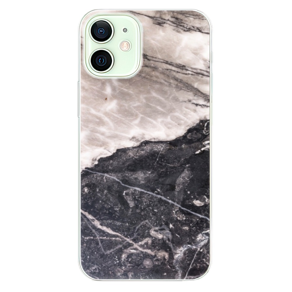 Odolné silikónové puzdro iSaprio - BW Marble - iPhone 12