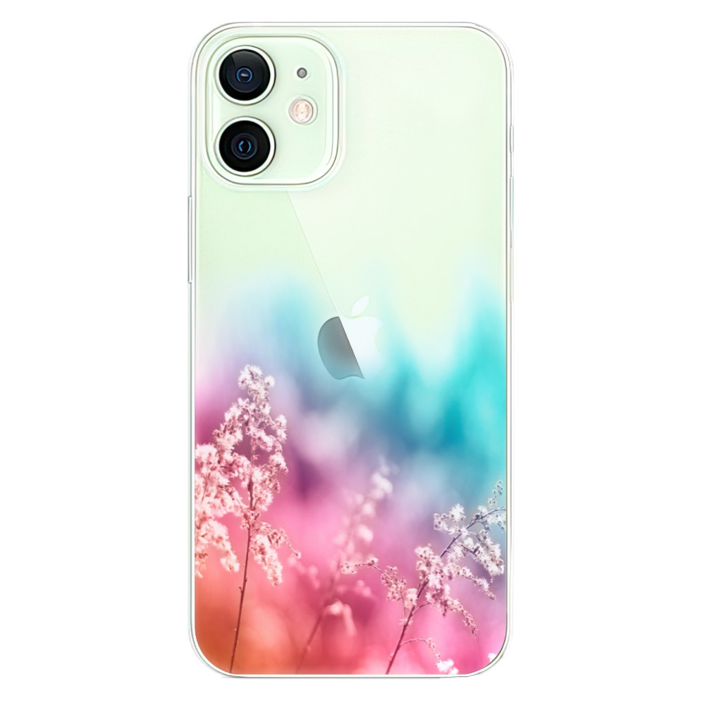 Odolné silikónové puzdro iSaprio - Rainbow Grass - iPhone 12