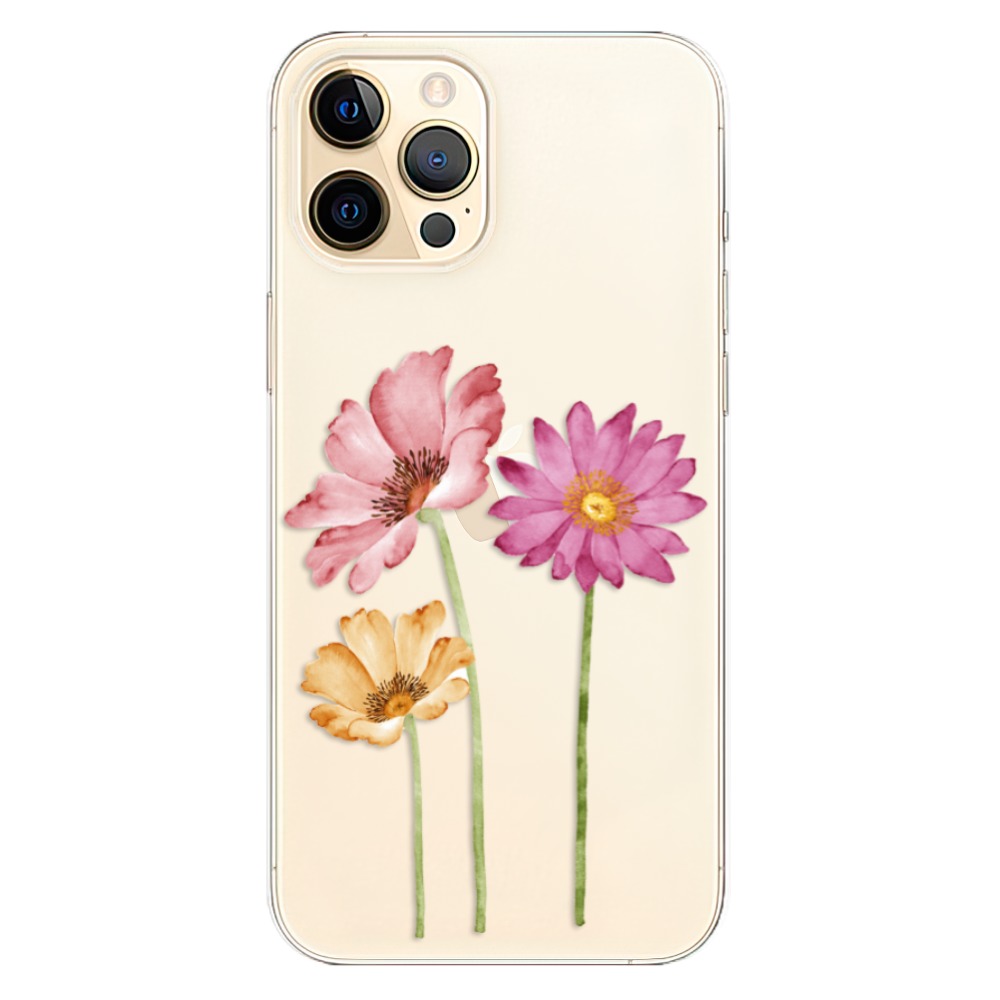 Odolné silikónové puzdro iSaprio - Three Flowers - iPhone 12 Pro
