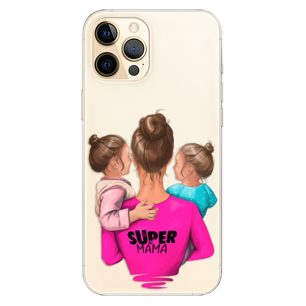 Odolné silikónové puzdro iSaprio - Super Mama - Two Girls - iPhone 12 Pro