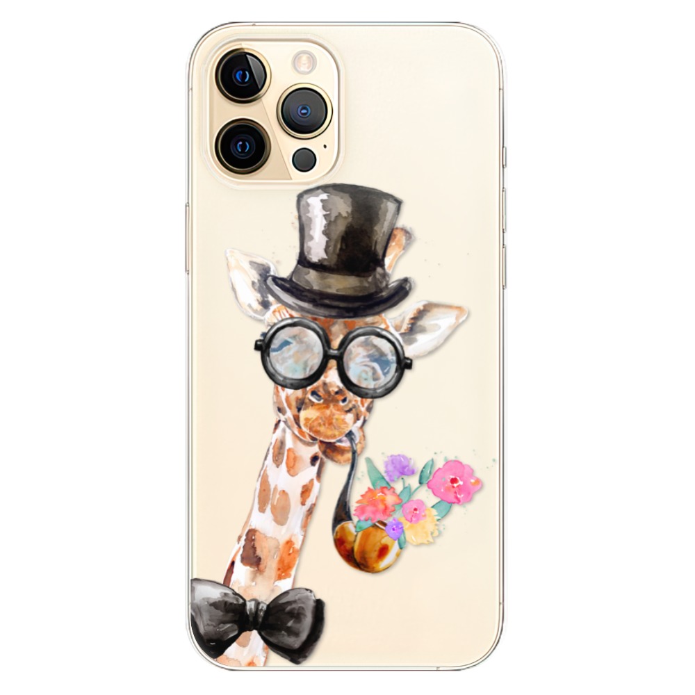 Odolné silikónové puzdro iSaprio - Sir Giraffe - iPhone 12 Pro Max