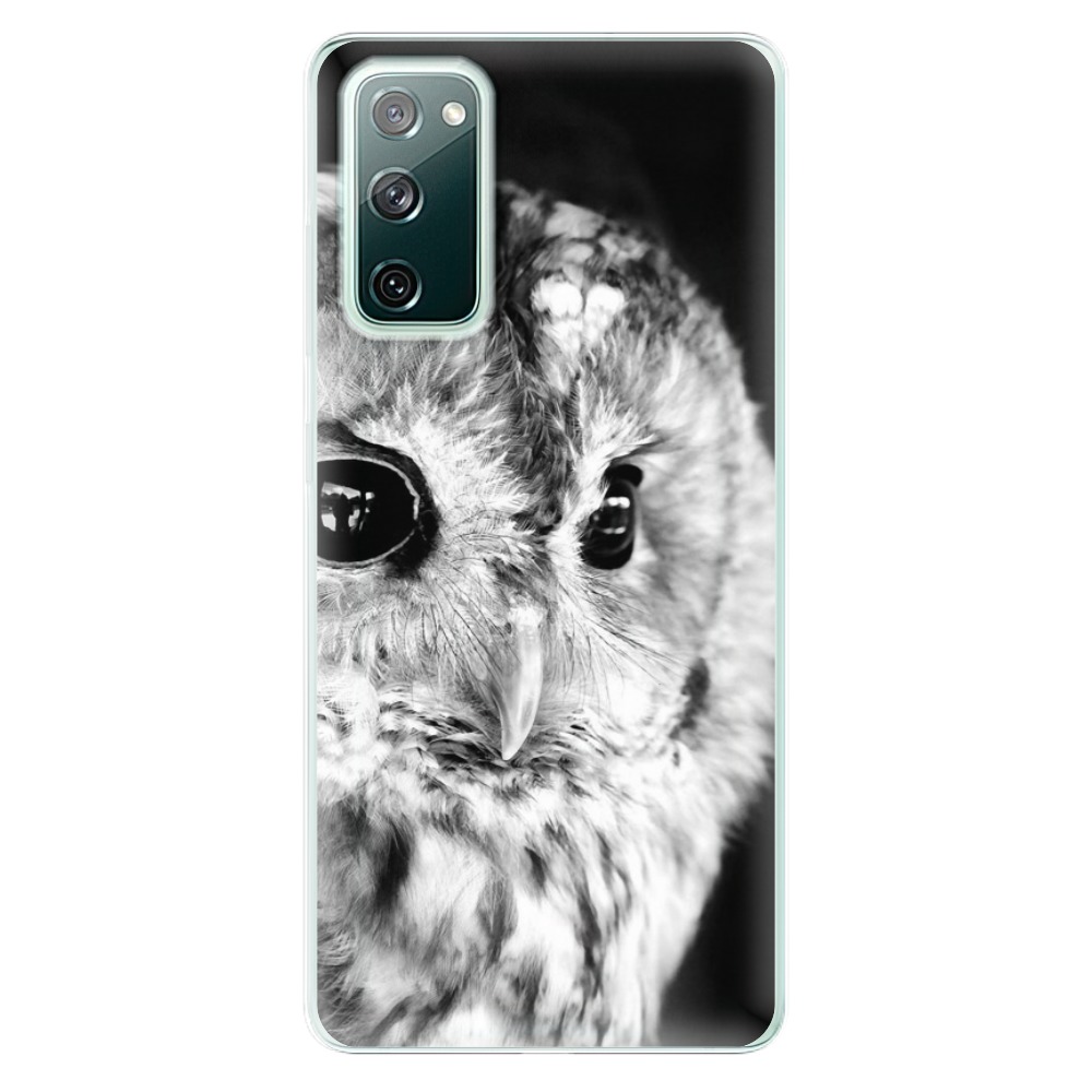Odolné silikónové puzdro iSaprio - BW Owl - Samsung Galaxy S20 FE