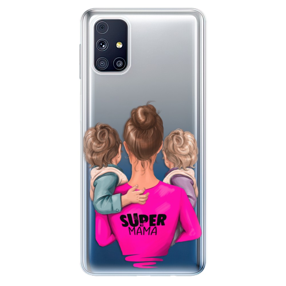 Odolné silikónové puzdro iSaprio - Super Mama - Two Boys - Samsung Galaxy M31s