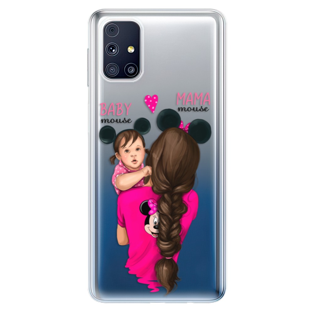 Odolné silikónové puzdro iSaprio - Mama Mouse Brunette and Girl - Samsung Galaxy M31s
