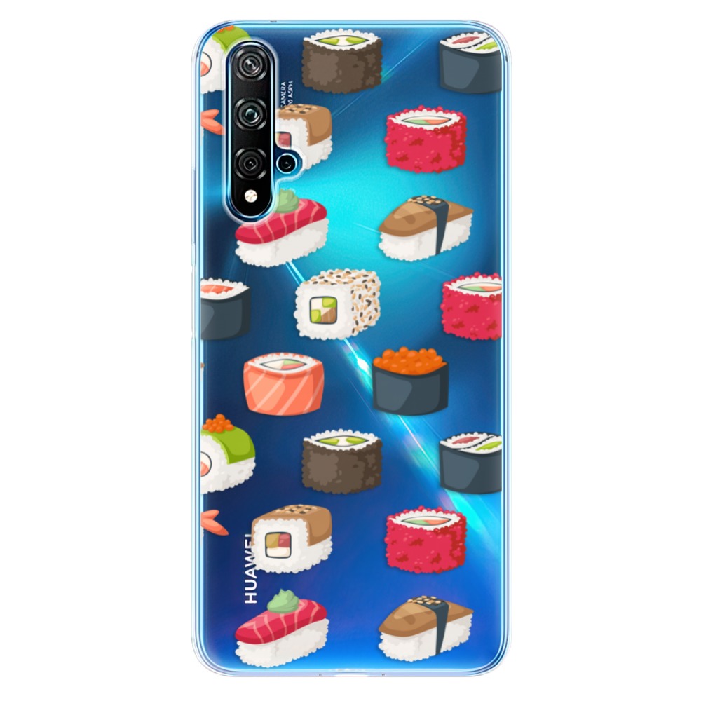 Odolné silikónové puzdro iSaprio - Sushi Pattern - Huawei Nova 5T