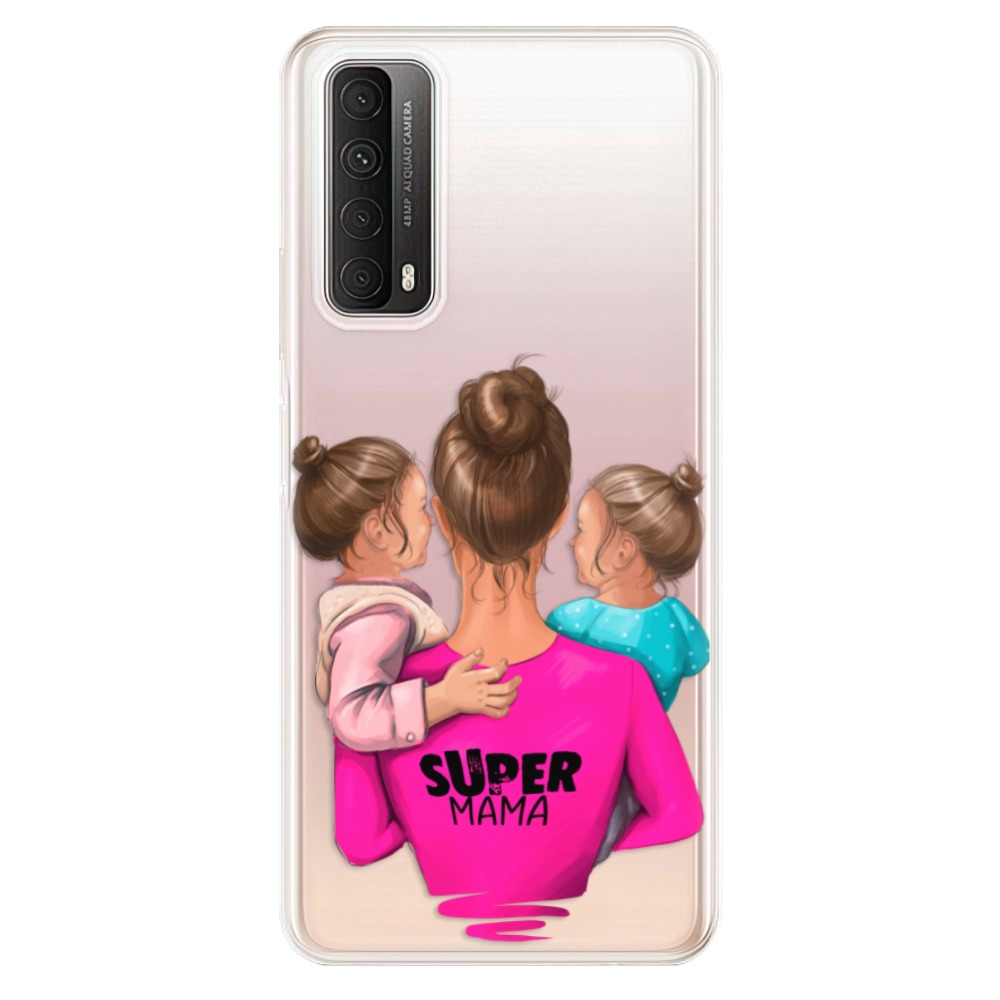 Odolné silikónové puzdro iSaprio - Super Mama - Two Girls - Huawei P Smart 2021