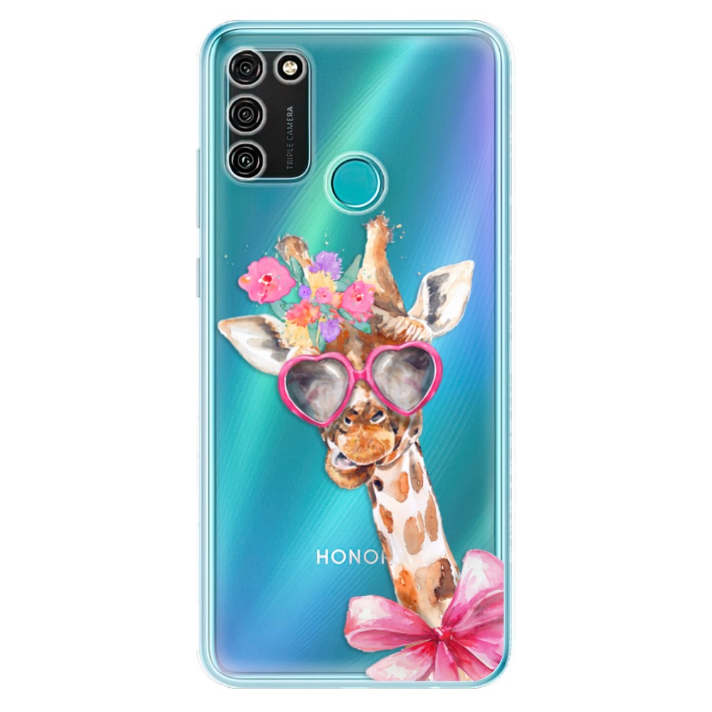 Odolné silikónové puzdro iSaprio - Lady Giraffe - Honor 9A